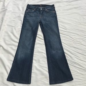 7 FAM Dark Wash Flare Jeans Size 24
